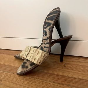 ROBERTO CAVALLI Lime Green Alligator heels European size 40 1/2, Us size 10